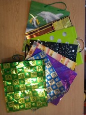 General Gift Bags x 8 Assorted Designs Approximately 33x26 cm