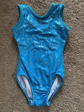 Girls Size 28 Turquoise Blue Gymnastics Leotard The Zone