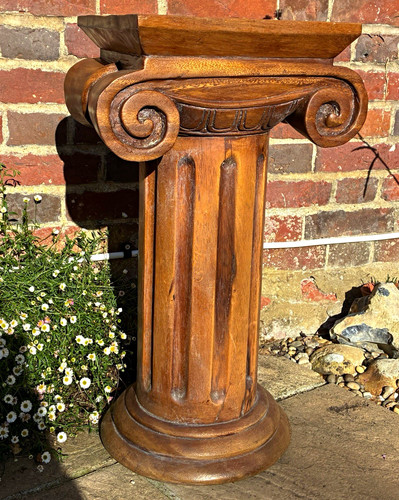 Wooden column scroll top - wooden,