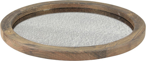 Round natural wood serving - natural,
