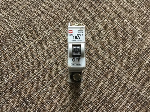Mem 16a mcb single - mcb, pole