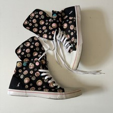 Vintage 2000s Y2K Pink Black Babycham Trainers High tops 7