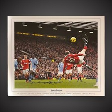 Fantastic WAYNE ROONEY Signed Career Stats Picture Bargain £39.99 With COA