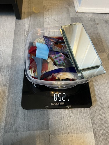 800g stained glass offcuts - stained,