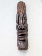 Hand Carved Wooden Mask Wall