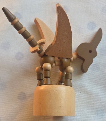 Vintage wooden push - push, button