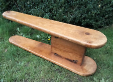 Vintage large wooden pine table top sleeve ironing board