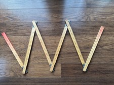 Fisco SR2ME 2metre - 6 foot Folding Wooden Rule/Surveyors Rod - read description