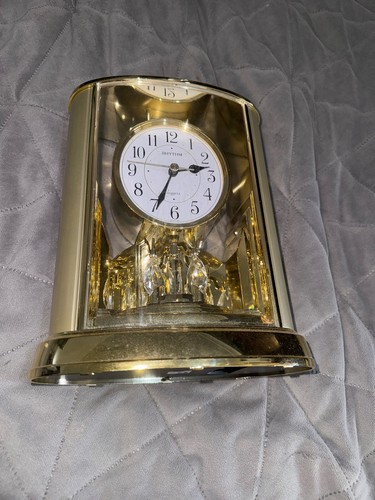 Rhythm gold mantel clock - clock, with