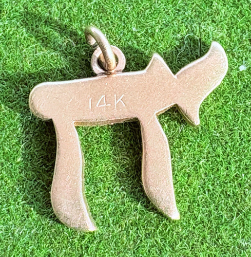 14k yellow gold chai symbol - yellow,