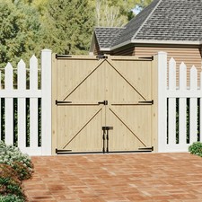 GARDEN WOODEN DRIVEWAY GATES! HEAVY DUTY SOLID GATES & FREE T HINGES & TOP BOLT