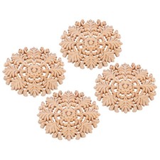 4pcs Wood Appliques Onlays