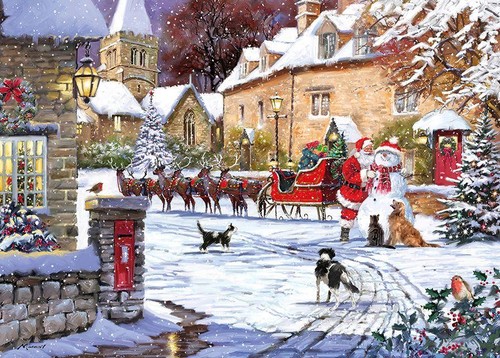 Otter house christmas - christmas, night