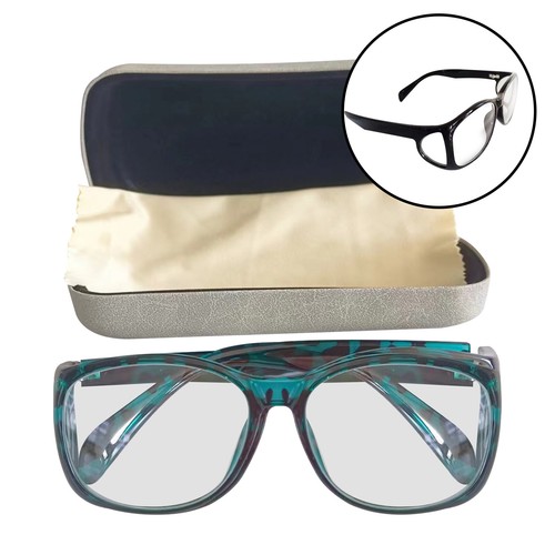 5mmpb lead glasses with side - with,