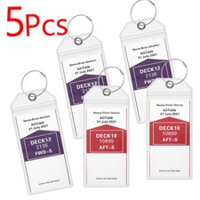 5 Pack Cruise Luggage Tag Holder Waterproof Luggage Label Holders Clear Tags