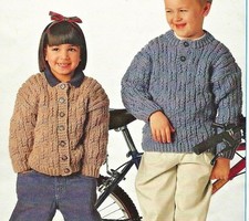 1474 BOYS GIRLS CHUNKY JUMPER