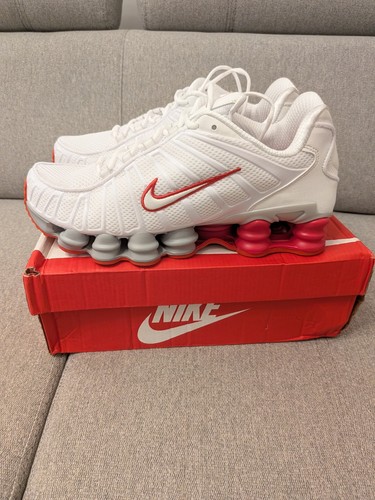 Nike shox white with - white, red