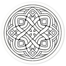 'Celtic Circle' Clear Sticker