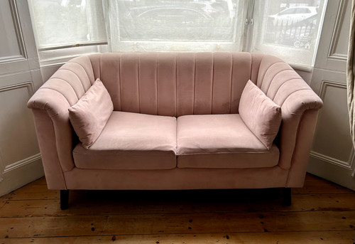 Lotti pink velvet seater - lotti, 2