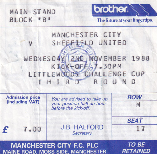 Ticket man city - v, utd
