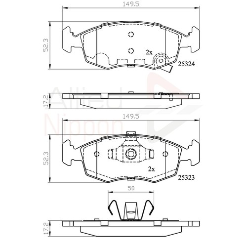 Brake pads set for fiat - brake,