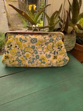 Handmade vintage fabric Lovely Clutch/Cosmetic Bag. New/Unused