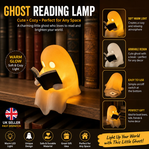 Little ghost reading - ghost, statue