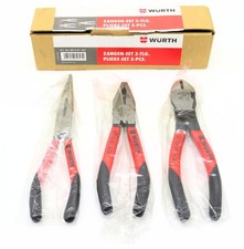 Wurth 3 Piece Pliers Set Combination Pliers, Side Cutters & Long Nose 071501561