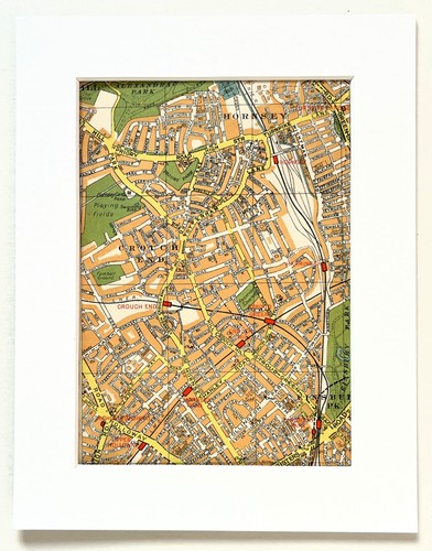 Antique 1930s london map - london,