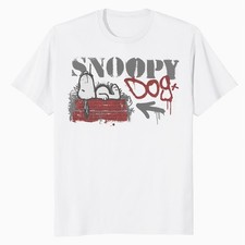 Peanuts Snoopy Dog House Cool 90s Urban Stencil Graffiti Official Men's T-Shirt