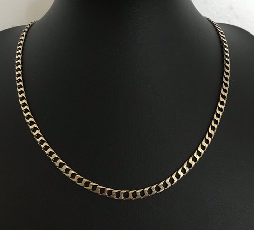 9ct gold curb chain 375 - curb, gents