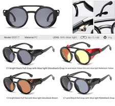 Men Retro Round Punk