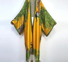 Yellow Peacock Kimono Batwing