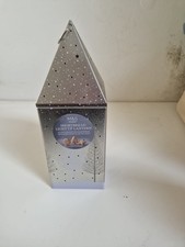 Marks & Spencer  silver Christmas  Light Up Lantern Biscuit Tin EMPTY
