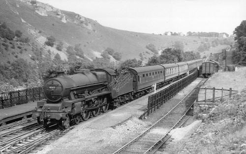 1954 monsal dale - train, station