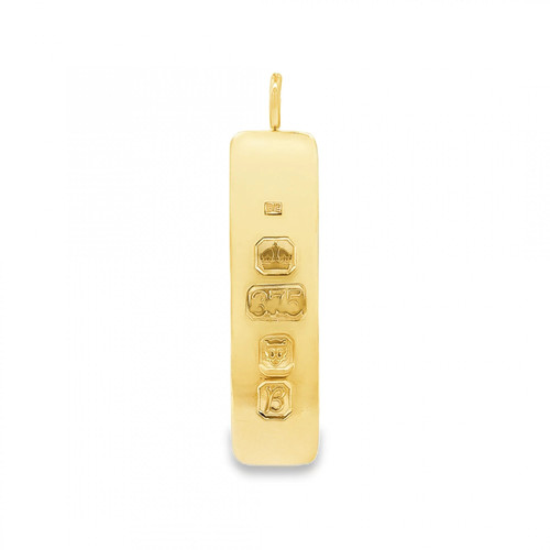 9ct yellow gold plain - plain, ingot