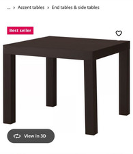 IKEA LACK Side Table Black-Brown Modern Square Living Room Furniture 21⅝×21⅝"