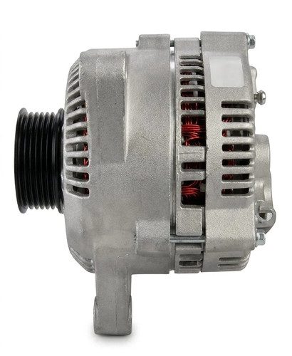 Alternator with ribbed belt - with,