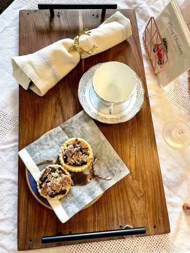 Sheesham wood tray with - with, modern