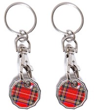 2 x COIN TOKEN KEYRING £1