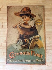 Vintage Metal Advertising Sign CERESOTA FLOUR PRIZE BREAD FLOUR OF THE WORLD