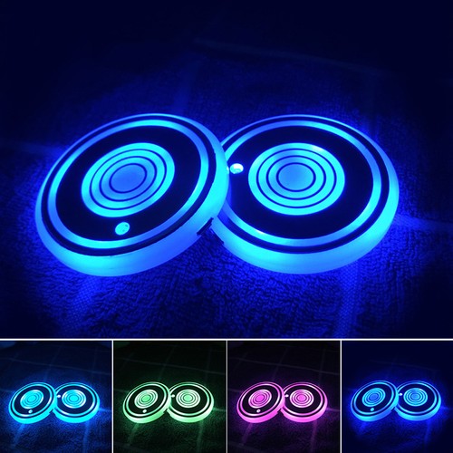 2pcs rgb color cup pad - rgb, car