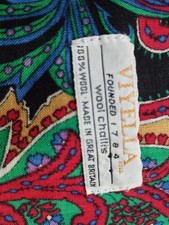 vintage Viyella multicoloured paisley wool shawl wrap scarf  51  1/2" square