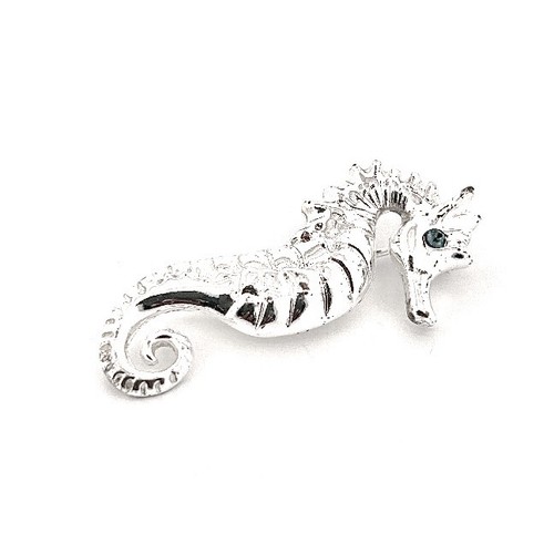 Vintage silver tone seahorse - vintage,