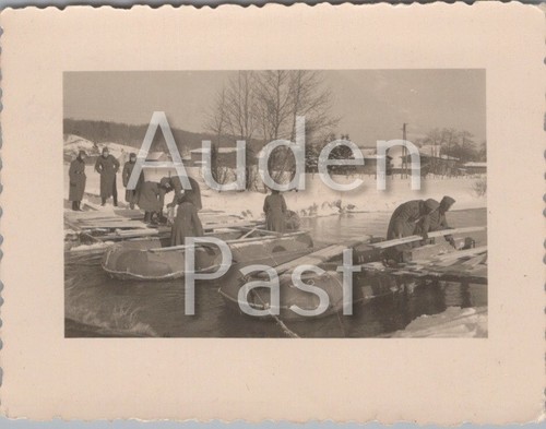 German military pontoon bridge - military,