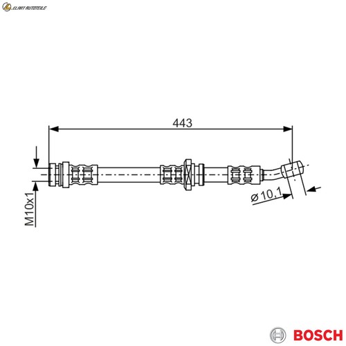 Brake hose 987 476 909 - 476, for