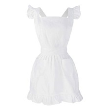 Outline Retro White Apron with