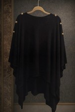 Lipsy Black Poncho | One Size