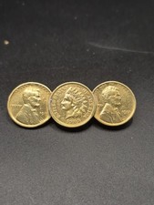 Antique Gold Plated USA Three