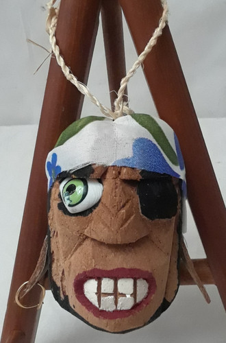 Vintage hand carved coconut - vintage,